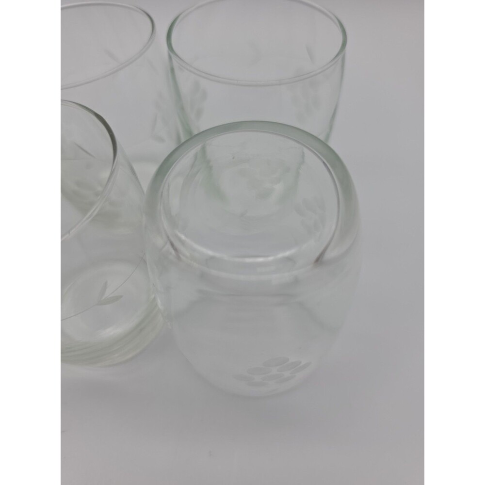 Vintage Etched Princess House Drinking Glasses Tumbler Grape Design Lot of 6 - Picture 3 of 8